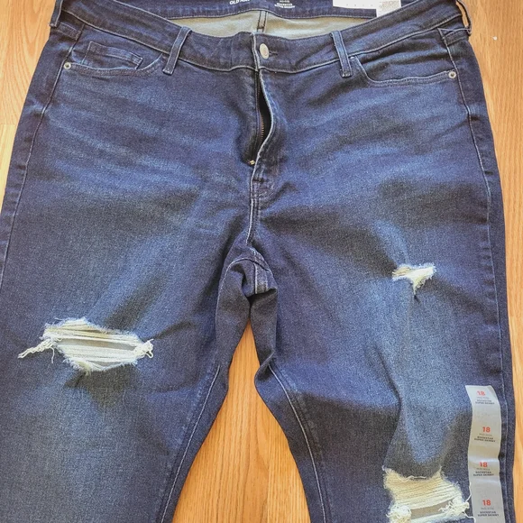 Old Navy Women's Rockstar Super Skinny Jeans - Blue - Picture 2 of 4